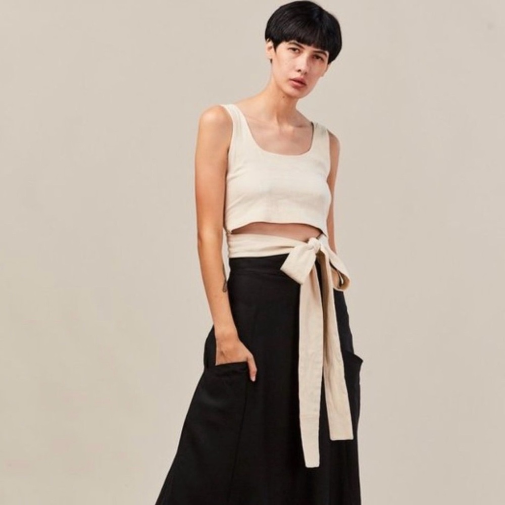 SOTBM Cream Wrap Top